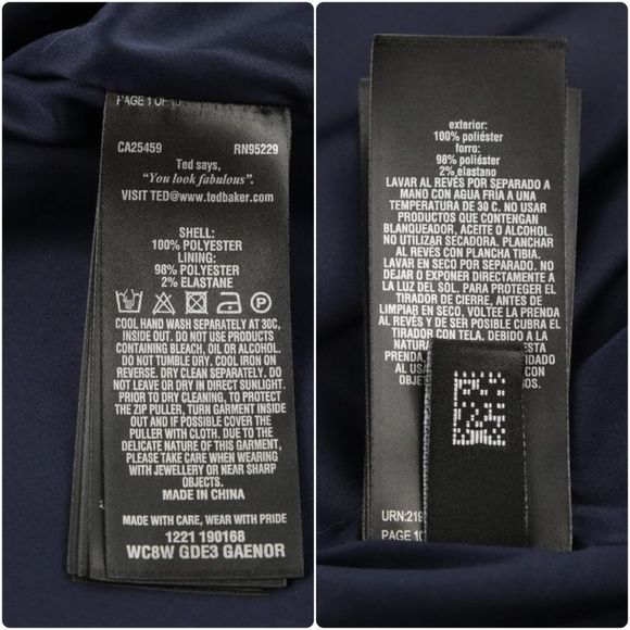 Ted Baker Blue Gaenor Embroidered Detail Cocktail - Picture 4 of 5